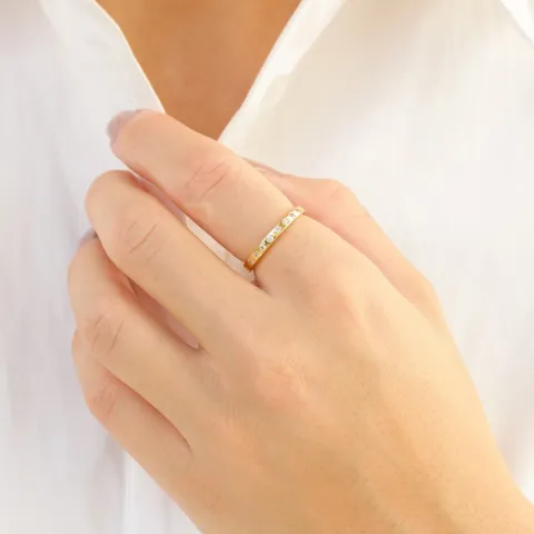 zirkoni sormus kullattu messinki - Eliné