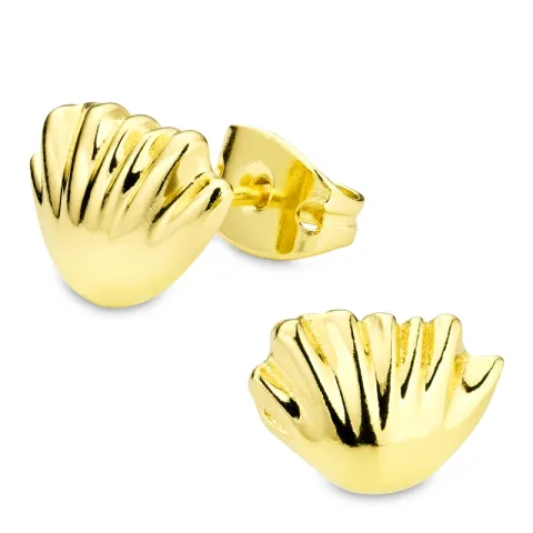 simpukka korvarenkaat  kullattu messinki - Eliné