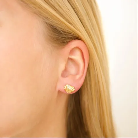 simpukka korvarenkaat  kullattu messinki - Eliné