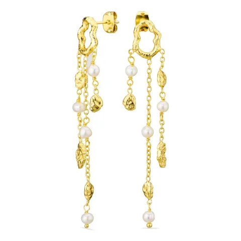 helmi ketjukorvakorut  kullattu messinki - Eliné