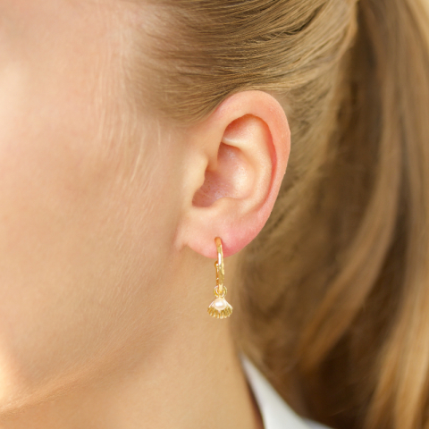 helmi rengaskorvakorut  kullattu messinki - Eliné