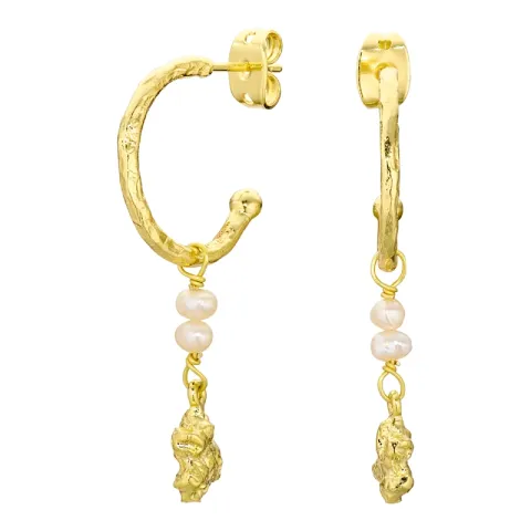 helmi rengaskorvakorut  kullattu messinki - Eliné