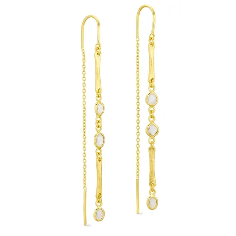 pitkät ketjukorvakorut  kullattu messinki - Eliné