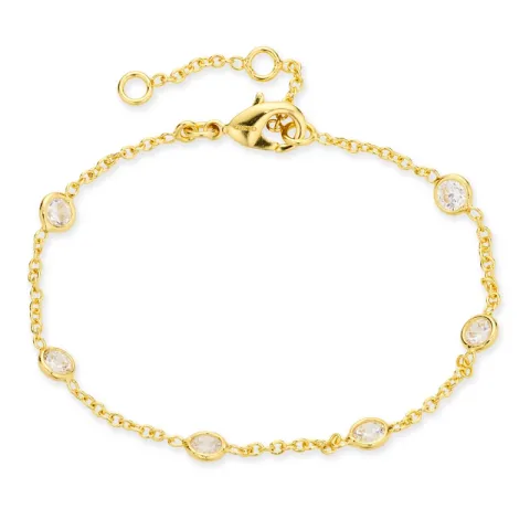 zirkoni rannekoru kullattu messinki - Eliné