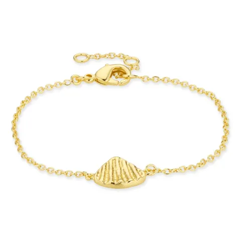 simpukka rannekoru kullattu messinki - Eliné