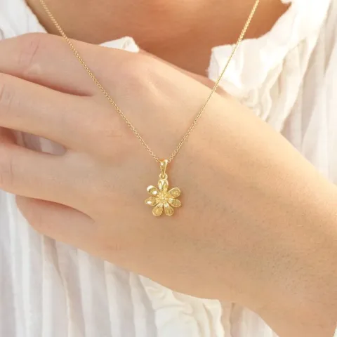 kukka riipus  kullattu messinki - Eliné