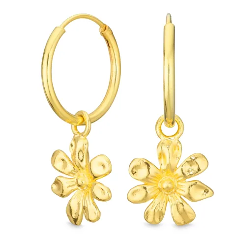 kukka rengas  kullattu messinki - Eliné