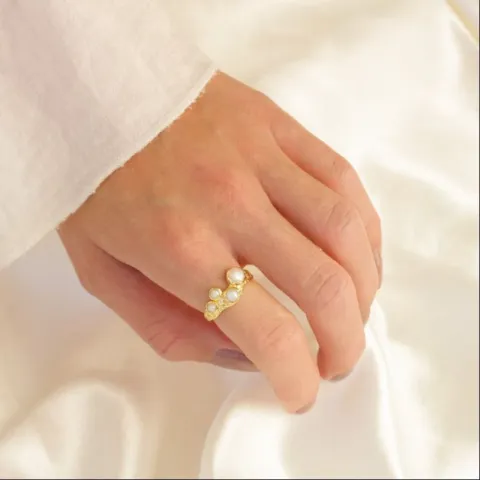 helmi sormus kullattu messinki - Eliné