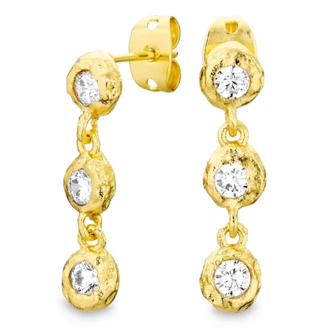 zirkoni korvarenkaat  kullattu messinki - Eliné