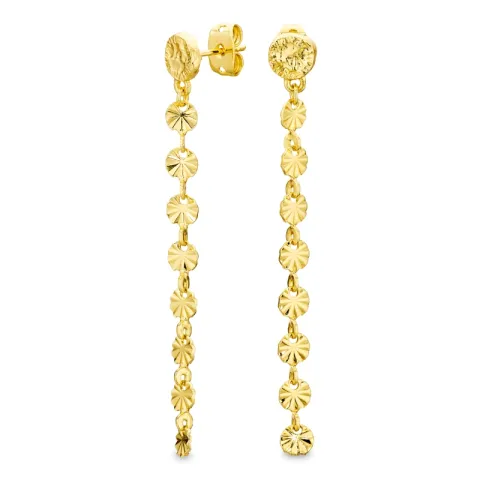 pitkät korvarenkaat  kullattu messinki - Eliné