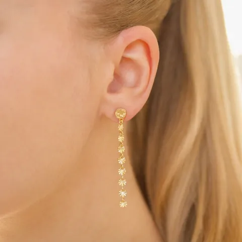 pitkät korvarenkaat  kullattu messinki - Eliné