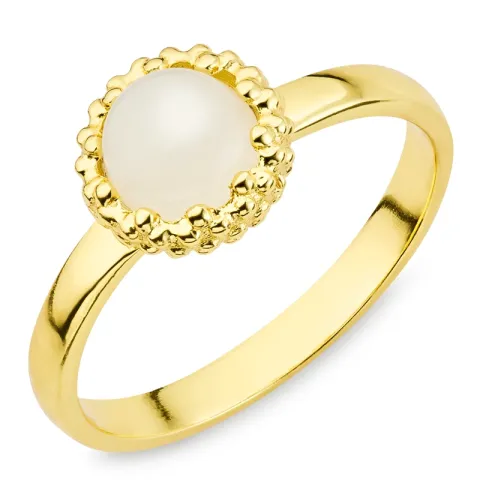 kuukivi sormus kullattu messinki - Eliné