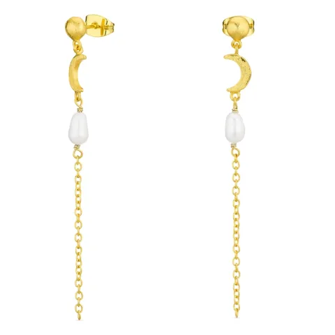 helmi ketjukorvakorut  kullattu messinki - Eliné