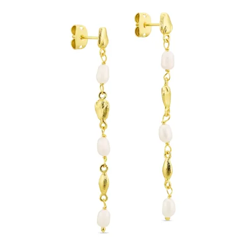 helmi ketjukorvakorut  kullattu messinki - Eliné