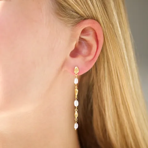 helmi ketjukorvakorut  kullattu messinki - Eliné