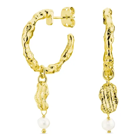 helmi rengaskorvakorut  kullattu messinki - Eliné