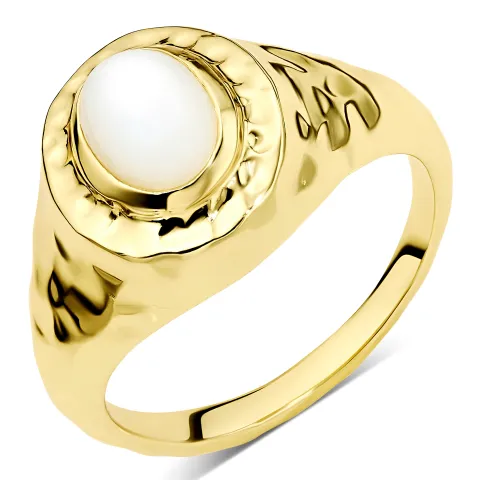 helmiäinen sormus kullattu messinki - Eliné