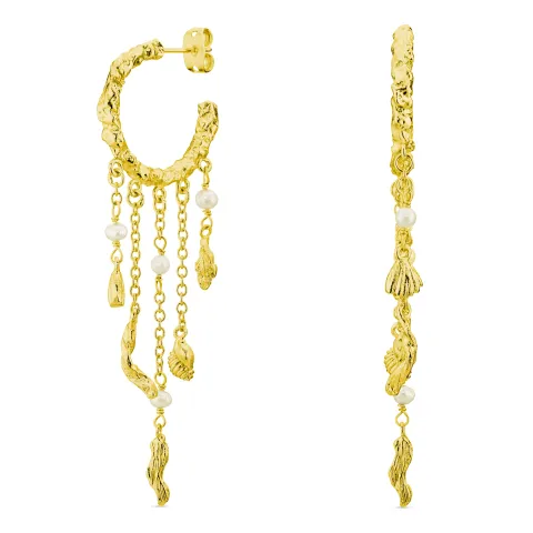 helmi ketjukorvakorut  kullattu messinki - Eliné