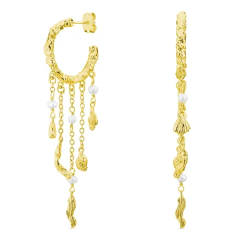 helmi ketjukorvakorut  kullattu messinki - Eliné