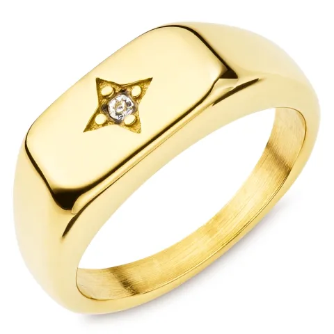 vedenkestävät tähti sormus kullattu teräs - OCEANA