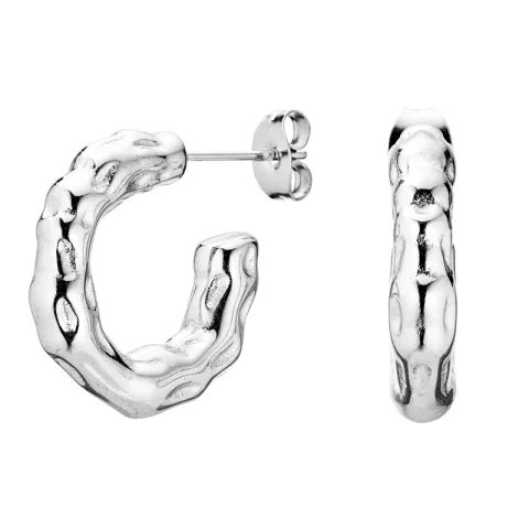 vedenkestävät rengaskorvakorut  teräs - OCEANA