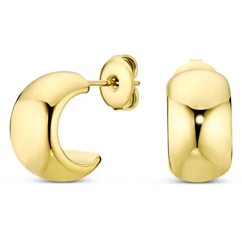 vedenkestävät rengaskorvakorut  kullattu teräs - OCEANA