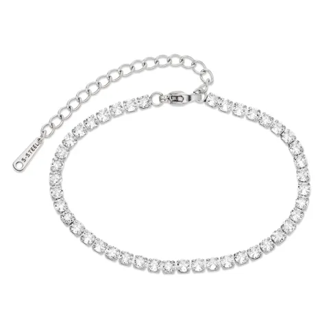 vedenkestävät zirkoni tennisrannekoru teräs - OCEANA