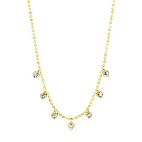 vedenkestävät sydän zirkoni kaulaketju kullattu teräs - OCEANA