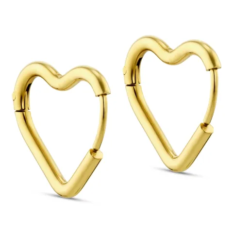 vedenkestävät sydän rengas  kullattu teräs - OCEANA