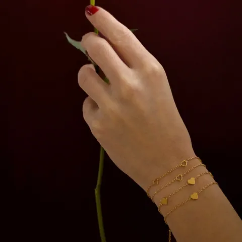 vedenkestävät sydän rannekoru kullattu teräs - OCEANA