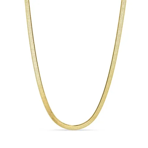 vedenkestävät kaulaketju kullattu teräs 37 + 5 cm x 3,5 mm  - OCEANA