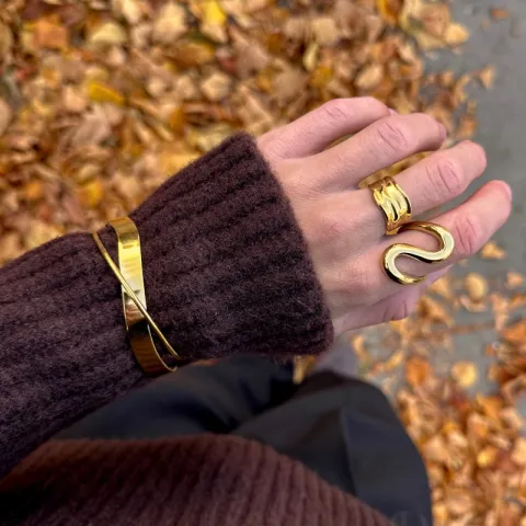 vedenkestävät rannerengas kullattu teräs - OCEANA