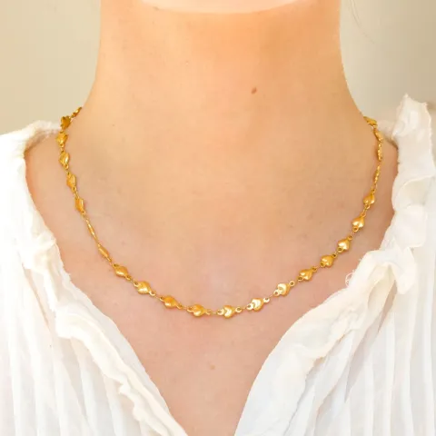 vedenkestävät sydän kaulaketju kullattu teräs - OCEANA