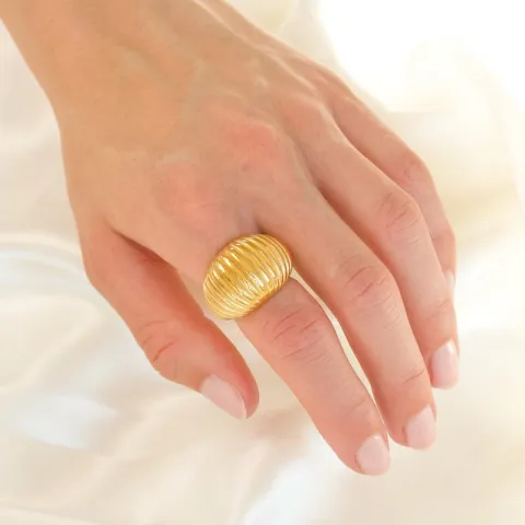 vedenkestävät sormus kullattu teräs - OCEANA