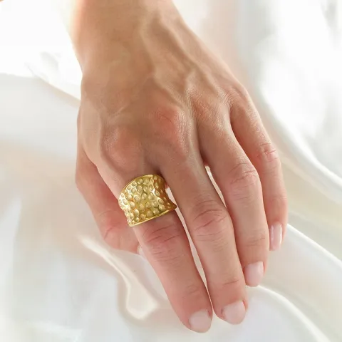 vedenkestävät sormus kullattu teräs - OCEANA