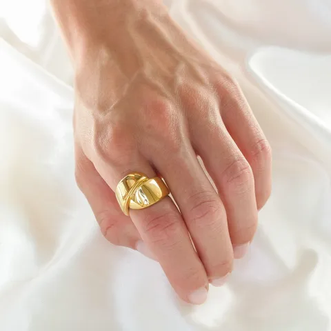 vedenkestävät sormus kullattu teräs - OCEANA