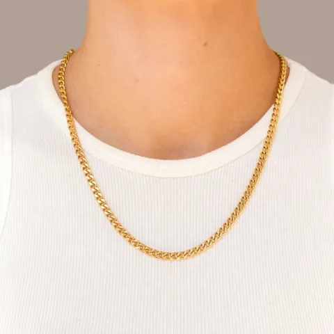 vedenkestävät kaulaketju kullattu teräs - OCEANA