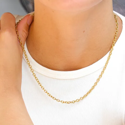 vedenkestävät kaulaketju kullattu teräs - OCEANA