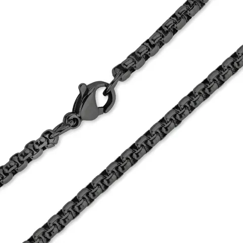 vedenkestävät kaulaketju musta teräs 55 cm x 3 mm  - OCEANA