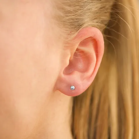 3 mm vedenkestävät nappikorvakorut  teräs - OCEANA