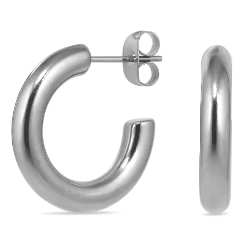 4 x 21 mm vedenkestävät rengaskorvakorut  teräs - OCEANA