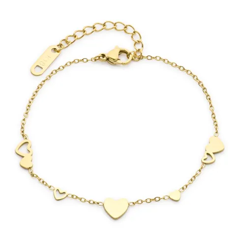 vedenkestävät sydän rannekoru kullattu teräs - OCEANA