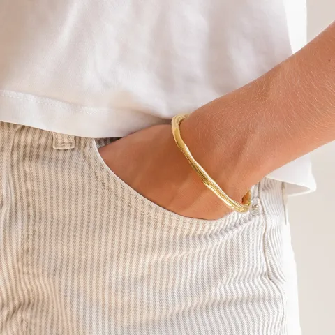 vedenkestävät rannerengas kullattu teräs 71 mm x 6,0 mm  - OCEANA