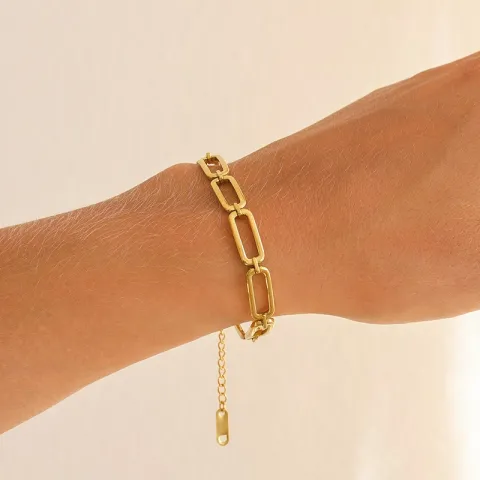 vedenkestävät rannekoru kullattu teräs 16 + 5 cm x 7,0 mm  - OCEANA