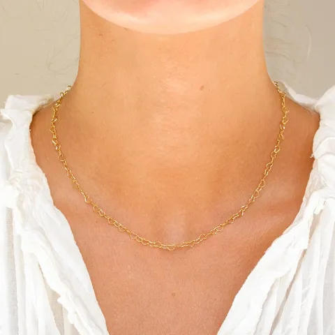 vedenkestävät sydän kaulaketju kullattu teräs - OCEANA