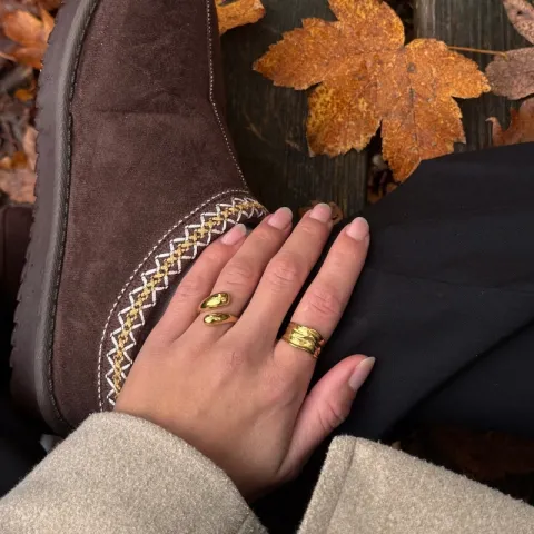 vedenkestävät sormus kullattu teräs - OCEANA