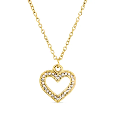 vedenkestävät sydän kaulaketju kullattu teräs - OCEANA