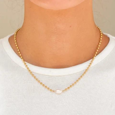 vedenkestävät kaulaketju kullattu teräs - OCEANA