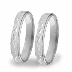 kuvio vihkisormusta 14 karaatin valkokultaa - setit