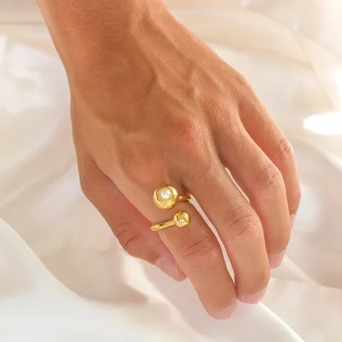 vedenkestävät sormus kullattu teräs - OCEANA